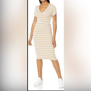 Roxy Blue and Orange Striped Top